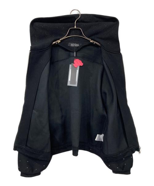 ANDWANG（アンドワン）ANDWANG (アンドワン) kirakira jewel zip up ブラック サイズ:Sの古着・服飾アイテム