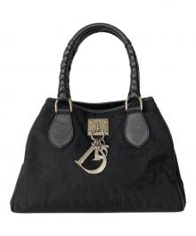 Christian Dior（クリスチャン ディオール）の古着「ナイロンキャンバスハンドバッグ」｜ブラック