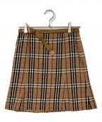BURBERRY BLUE LABELバーバリー ブルー レーベル）の古着「ノバチェックミニフレアスカート」｜ベージュ