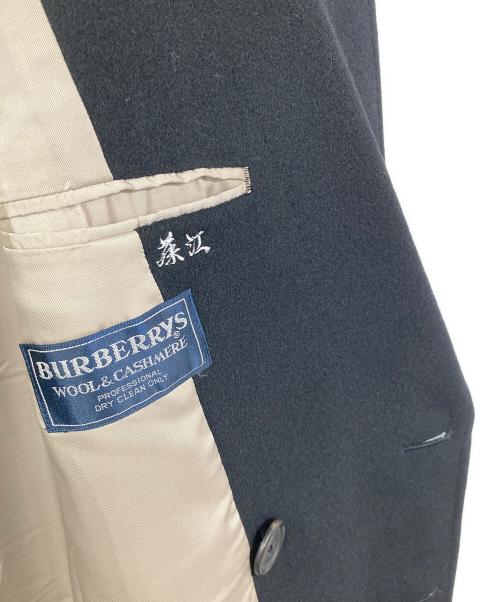 Burberry's（バーバリーズ）Burberry's (バーバリーズ) ウールカシミヤ混チェスターコート ブラック サイズ:表記無しの古着・服飾アイテム