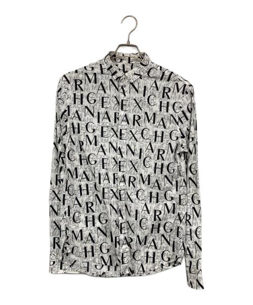 ARMANI EXCHANGE（アルマーニ エクスチェンジ）ARMANI EXCHANGE (アルマーニ エクスチェンジ) 総柄シャツ ホワイト サイズ:XSの古着・服飾アイテム