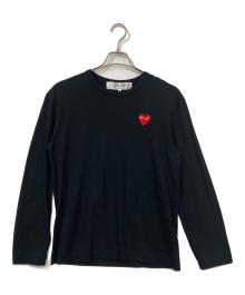 PLAY COMME des GARCONS（プレイコムデギャルソン）の古着「ハートワッペンロングスリーブカットソー」｜ブラック