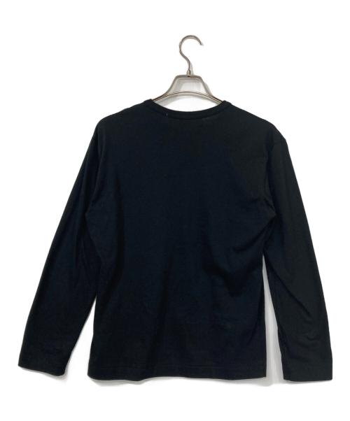 PLAY COMME des GARCONS（プレイコムデギャルソン）PLAY COMME des GARCONS (プレイコムデギャルソン) ハートワッペンロングスリーブカットソー ブラック サイズ:Mの古着・服飾アイテム
