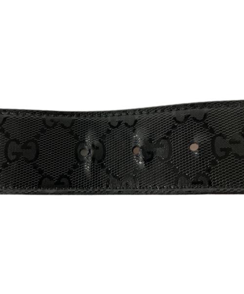 GUCCI（グッチ）GUCCI (グッチ) インターロッキングG GGインプリメ レザー ベルト ブラックの古着・服飾アイテム