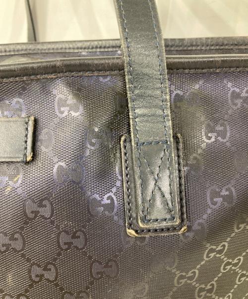 GUCCI（グッチ）GUCCI (グッチ) GGインプリメトートバッグ ネイビーの古着・服飾アイテム
