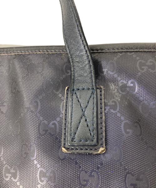 GUCCI（グッチ）GUCCI (グッチ) GGインプリメトートバッグ ネイビーの古着・服飾アイテム