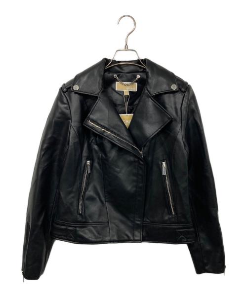 MICHAEL KORS（マイケル・コース）MICHAEL KORS (マイケル・コース) エコレザーライダースジャケット ブラック サイズ:S 未使用品の古着・服飾アイテム