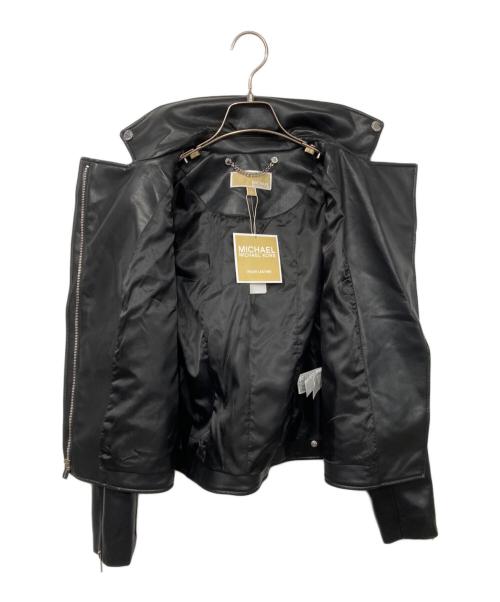 MICHAEL KORS（マイケル・コース）MICHAEL KORS (マイケル・コース) エコレザーライダースジャケット ブラック サイズ:S 未使用品の古着・服飾アイテム