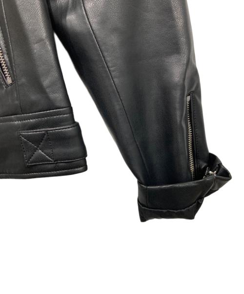 MICHAEL KORS（マイケル・コース）MICHAEL KORS (マイケル・コース) エコレザーライダースジャケット ブラック サイズ:S 未使用品の古着・服飾アイテム