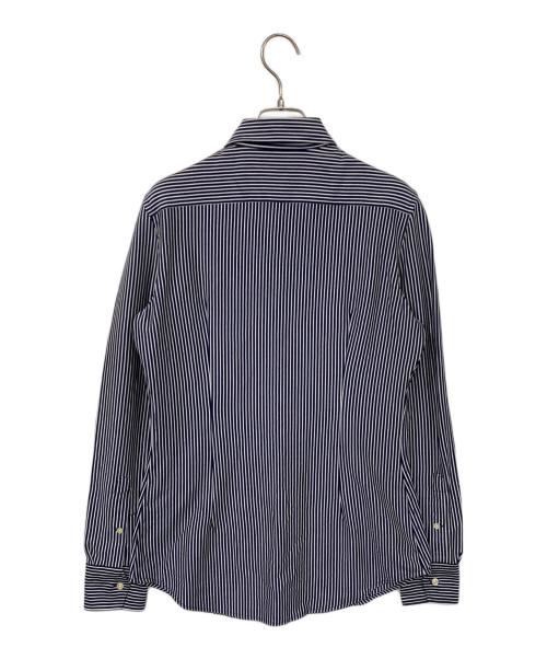POLO RALPH LAUREN（ポロ・ラルフローレン）POLO RALPH LAUREN (ポロ・ラルフローレン) ストライプドレスシャツ ネイビー サイズ:Mの古着・服飾アイテム