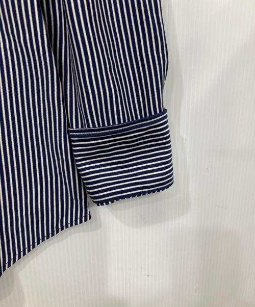 POLO RALPH LAUREN（ポロ・ラルフローレン）POLO RALPH LAUREN (ポロ・ラルフローレン) ストライプドレスシャツ ネイビー サイズ:Mの古着・服飾アイテム