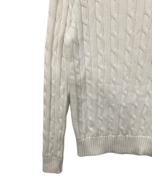 POLO RALPH LAUREN（ポロ・ラルフローレン）POLO RALPH LAUREN (ポロ・ラルフローレン) ケーブルニット ホワイト サイズ:Mの古着・服飾アイテム