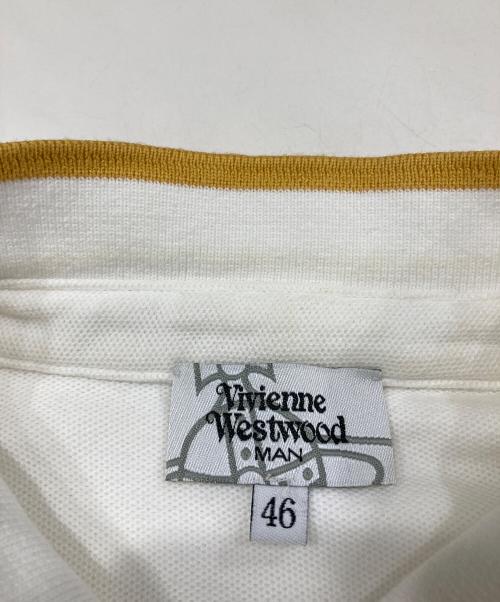 Vivienne Westwood（ヴィヴィアンウエストウッド）Vivienne Westwood (ヴィヴィアンウエストウッド) オーブ刺繍ポロシャツ ホワイト サイズ:46の古着・服飾アイテム