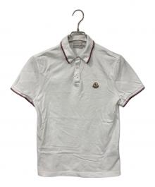 MONCLER（モンクレール）の古着「ポロシャツ」｜ホワイト×トリコロール
