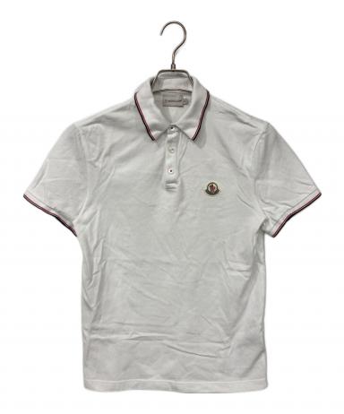 完売品　モンクレール　トリコロール　レタリング　袖ロゴ　ポロシャツ 中古・古着通販】MONCLER (モンクレール) ポロシャツ ホワイト