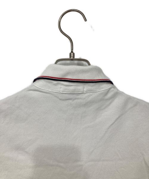 MONCLER（モンクレール）MONCLER (モンクレール) ポロシャツ ホワイト×トリコロール サイズ:Sの古着・服飾アイテム