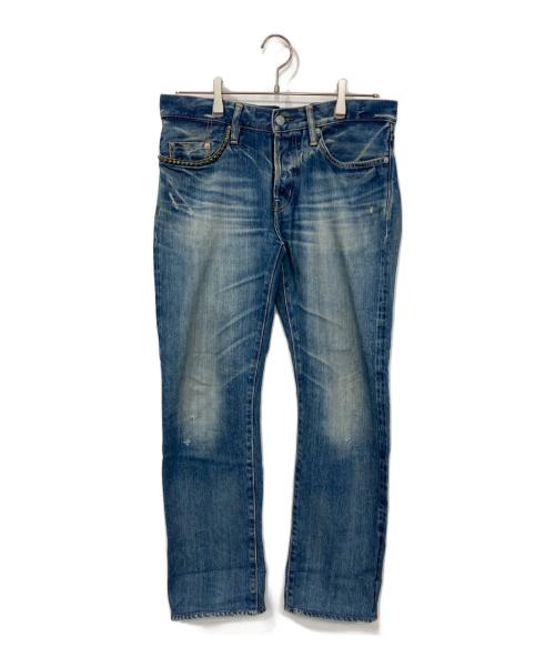 Hysteric Glamour（ヒステリックグラマー）Hysteric Glamour (ヒステリックグラマー) スタッズクロップドジーンズ インディゴ サイズ:32inchの古着・服飾アイテム