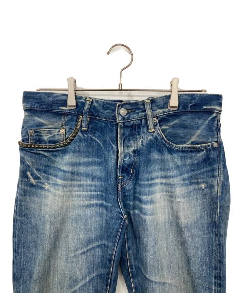 Hysteric Glamour（ヒステリックグラマー）Hysteric Glamour (ヒステリックグラマー) スタッズクロップドジーンズ インディゴ サイズ:32inchの古着・服飾アイテム