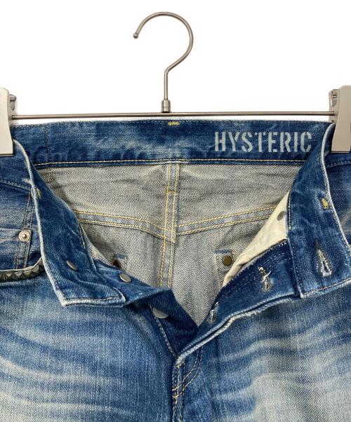 Hysteric Glamour（ヒステリックグラマー）Hysteric Glamour (ヒステリックグラマー) スタッズクロップドジーンズ インディゴ サイズ:32inchの古着・服飾アイテム