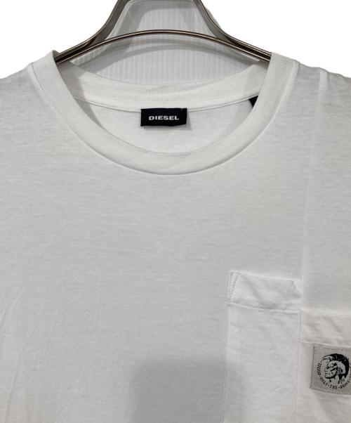 DIESEL（ディーゼル）DIESEL (ディーゼル) 切替Tシャツ ホワイト サイズ:XSの古着・服飾アイテム