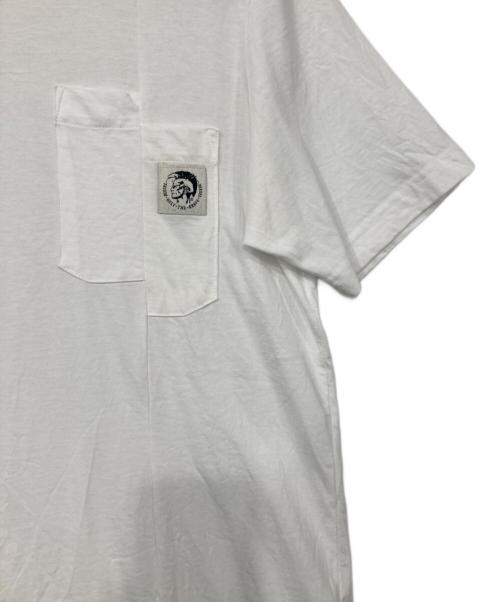 DIESEL（ディーゼル）DIESEL (ディーゼル) 切替Tシャツ ホワイト サイズ:XSの古着・服飾アイテム