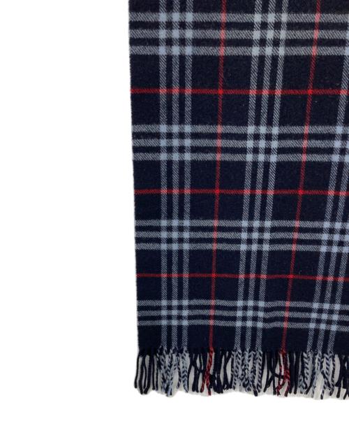 BURBERRY LONDON（バーバリーロンドン）BURBERRY LONDON (バーバリーロンドン) ラムウールマフラー ネイビーの古着・服飾アイテム