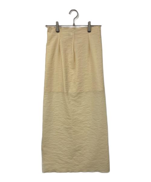 yo BIOTOP（ヨー ビオトープ）yo BIOTOP (ヨー ビオトープ) Sheer Tight Skirt イエローの古着・服飾アイテム