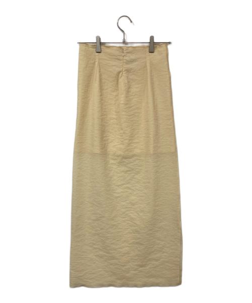 yo BIOTOP（ヨー ビオトープ）yo BIOTOP (ヨー ビオトープ) Sheer Tight Skirt イエローの古着・服飾アイテム
