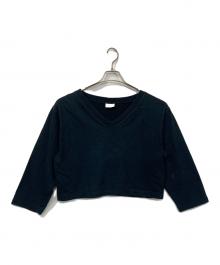 DRIES VAN NOTEN（ドリスヴァンノッテン）の古着「オーバーサイズVネックカットソー」｜ネイビー