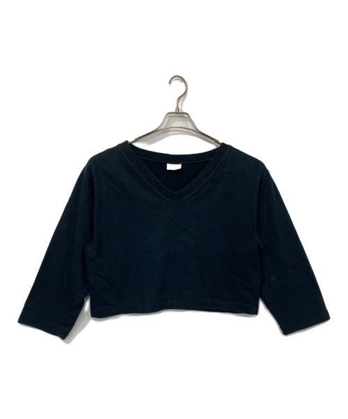 DRIES VAN NOTEN（ドリスヴァンノッテン）DRIES VAN NOTEN (ドリスヴァンノッテン) オーバーサイズVネックカットソー ネイビー サイズ:XSの古着・服飾アイテム