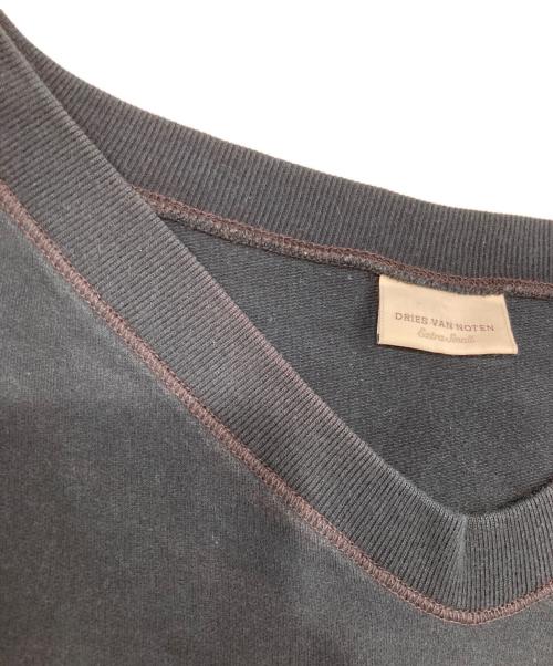 DRIES VAN NOTEN（ドリスヴァンノッテン）DRIES VAN NOTEN (ドリスヴァンノッテン) オーバーサイズVネックカットソー ネイビー サイズ:XSの古着・服飾アイテム