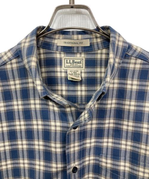 L.L.Bean（エルエルビーン）L.L.Bean (エルエルビーン) チェックシャツ ブルー×アイボリー サイズ:Lの古着・服飾アイテム