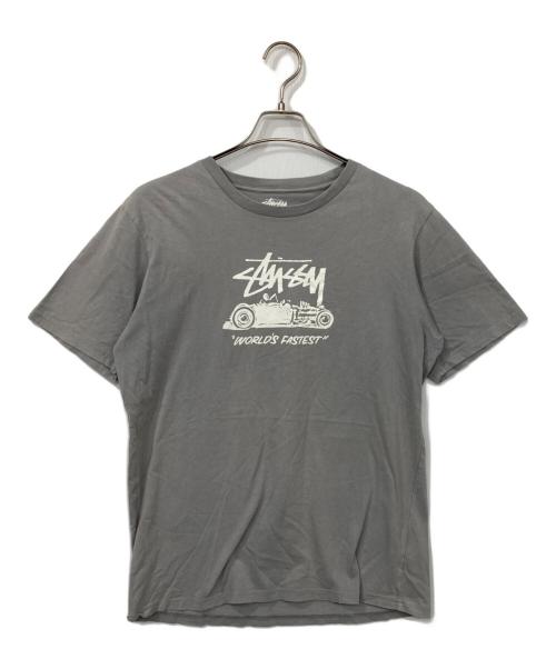 stussy（ステューシー）stussy (ステューシー) World's Fastest Tee グレー サイズ:Mの古着・服飾アイテム