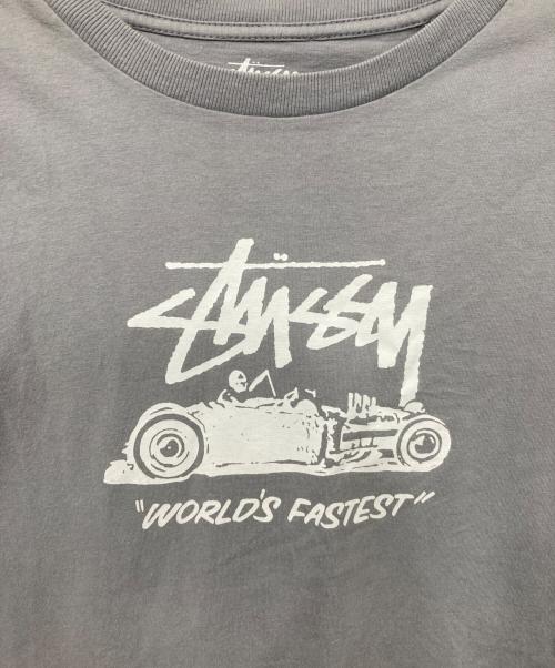stussy（ステューシー）stussy (ステューシー) World's Fastest Tee グレー サイズ:Mの古着・服飾アイテム