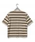 PHEENY (フィーニー) PILE BORDER S/S ベージュ×ブラウン サイズ:F：4000円