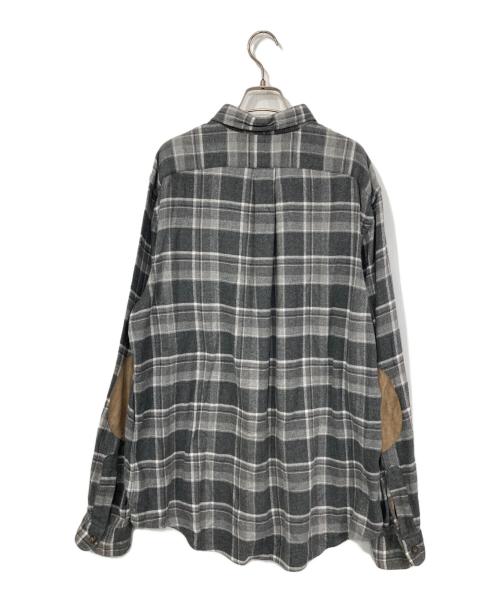 POLO RALPH LAUREN（ポロ・ラルフローレン）POLO RALPH LAUREN (ポロ・ラルフローレン) エルボーパッチチェックネルシャツ グレー サイズ:Lの古着・服飾アイテム