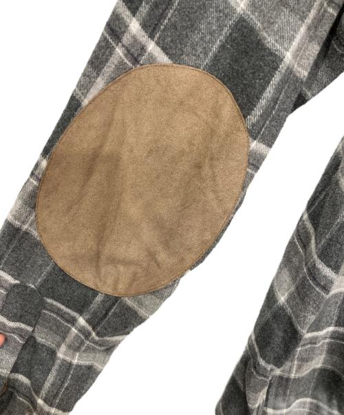 POLO RALPH LAUREN（ポロ・ラルフローレン）POLO RALPH LAUREN (ポロ・ラルフローレン) エルボーパッチチェックネルシャツ グレー サイズ:Lの古着・服飾アイテム