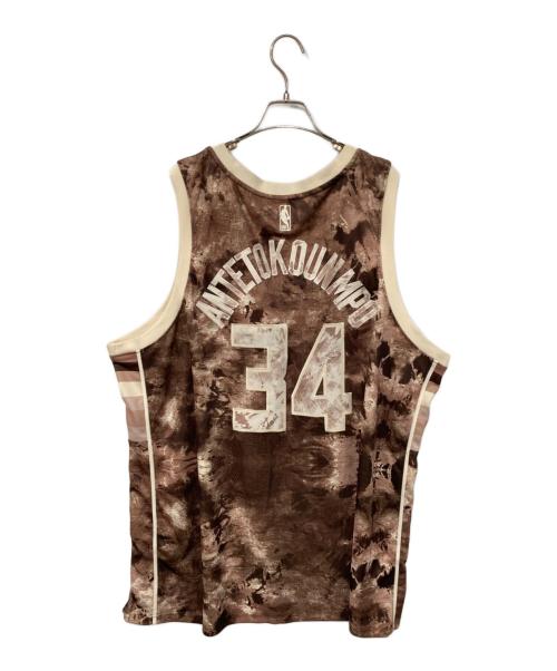NIKE（ナイキ）NIKE (ナイキ) Milwaukee Bucksゲームシャツ ブラウン サイズ:3XL 未使用品の古着・服飾アイテム