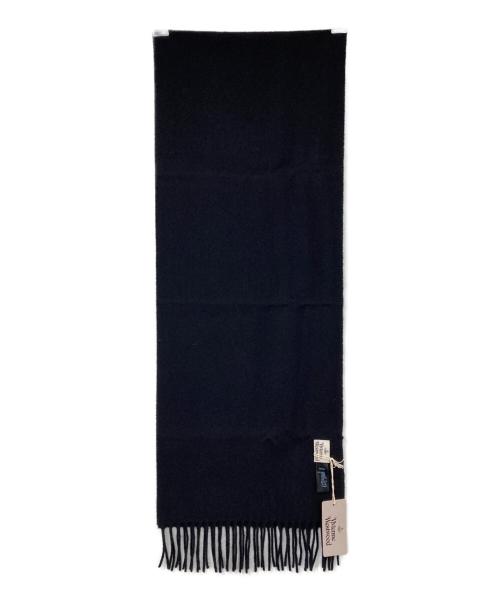 Vivienne Westwood（ヴィヴィアンウエストウッド）Vivienne Westwood (ヴィヴィアンウエストウッド) オーブ刺繍マフラー ブラック サイズ:表記無し 未使用品の古着・服飾アイテム