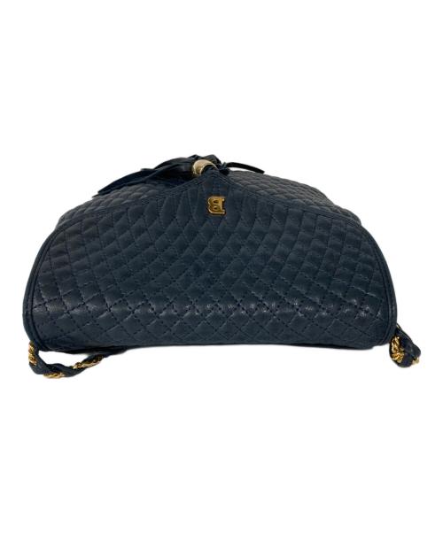 BALLY（バリー）BALLY (バリー) フリンレザーキルティングジショルダーバッグ ネイビーの古着・服飾アイテム