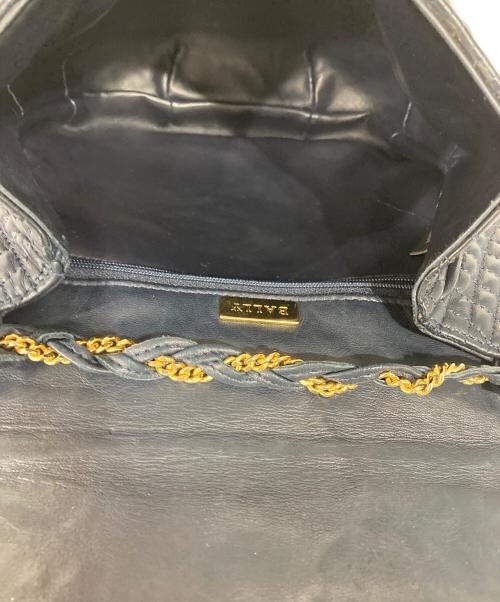 BALLY（バリー）BALLY (バリー) フリンレザーキルティングジショルダーバッグ ネイビーの古着・服飾アイテム