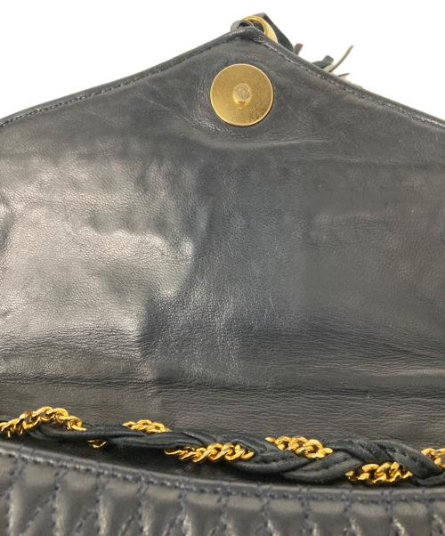BALLY（バリー）BALLY (バリー) フリンレザーキルティングジショルダーバッグ ネイビーの古着・服飾アイテム