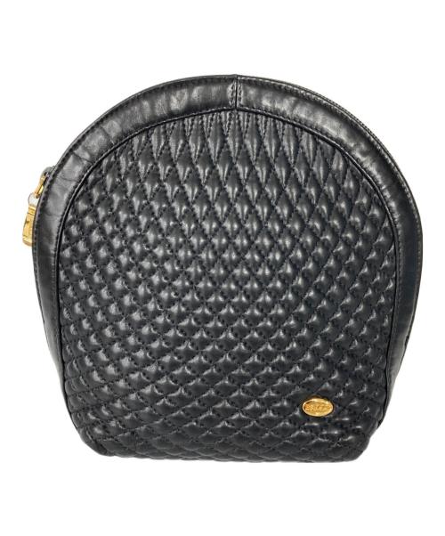 BALLY（バリー）BALLY (バリー) レザーキルティングショルダーバッグ ブラックの古着・服飾アイテム