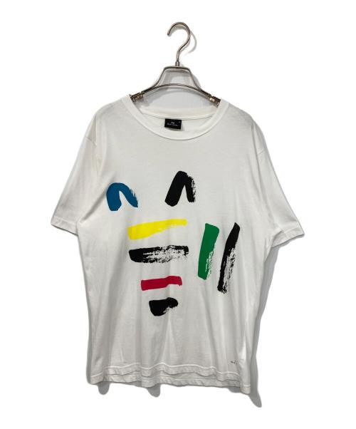 PS Paul Smith（ＰＳポールスミス）PS Paul Smith (ＰＳポールスミス) プリントTシャツ ホワイト サイズ:XLの古着・服飾アイテム
