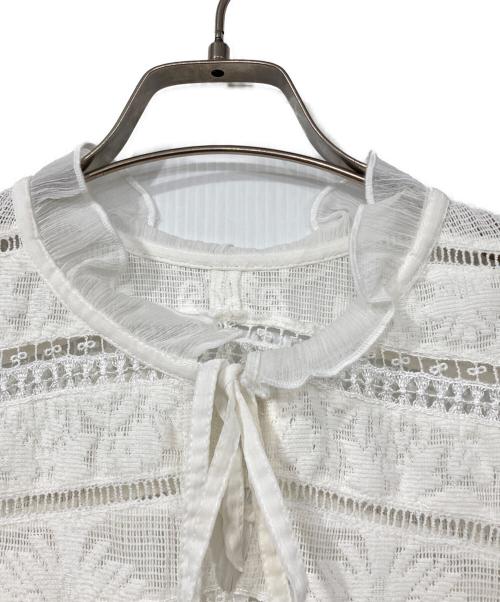 Snidel（スナイデル）Snidel (スナイデル) シフォンブラウス ホワイト サイズ:Fの古着・服飾アイテム