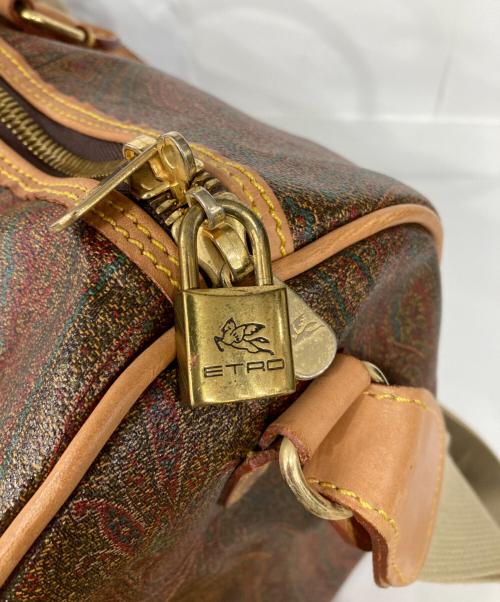 ETRO（エトロ）ETRO (エトロ) ペイズリー柄ボストンバッグ ブラウンの古着・服飾アイテム