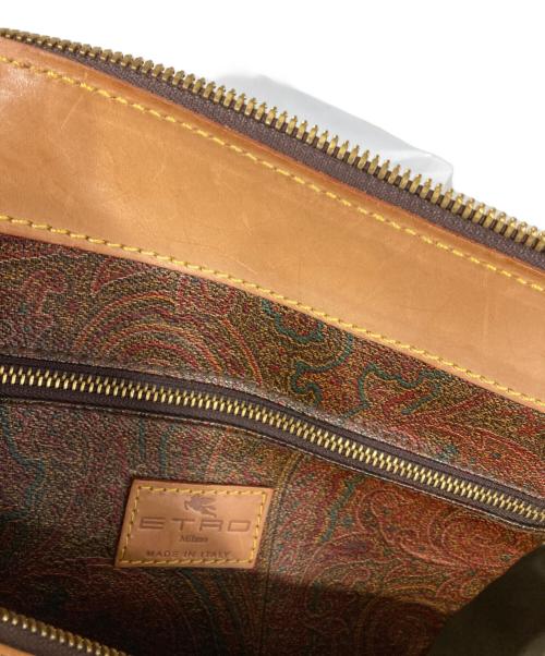 ETRO（エトロ）ETRO (エトロ) ペイズリー柄ボストンバッグ ブラウンの古着・服飾アイテム
