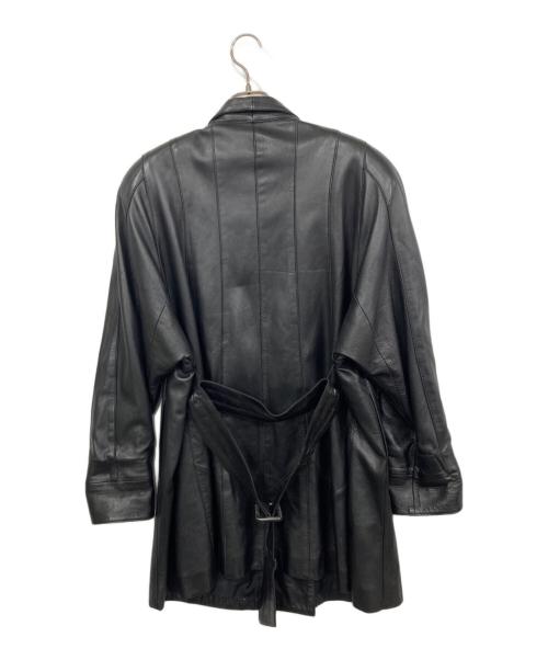 LA.NAVE（ラ・ナーヴェ）LA.NAVE (ラ・ナーヴェ) レザーコート ブラック サイズ:Fの古着・服飾アイテム
