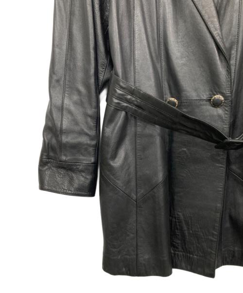 LA.NAVE（ラ・ナーヴェ）LA.NAVE (ラ・ナーヴェ) レザーコート ブラック サイズ:Fの古着・服飾アイテム