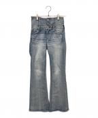 GYDAジェイダ）の古着「High Waist BACK Cross Flare Pants」｜インディゴ